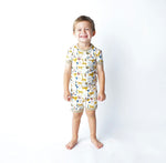 Load image into Gallery viewer, Jungle Friends Viscose Bamboo Short Sleeve Kids Pajama Shorts Set
