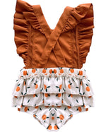 Load image into Gallery viewer, ELLIE FLUTTER SWEETHEART ROMPER - DARLIN&#39; CLEMENTINE
