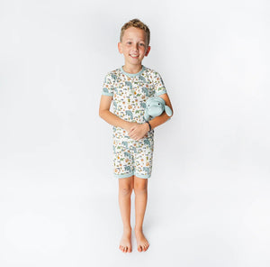 Manatee Viscose Bamboo Short Sleeve Kids Pajama Shorts Set