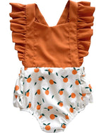 Load image into Gallery viewer, ELLIE FLUTTER SWEETHEART ROMPER - DARLIN&#39; CLEMENTINE
