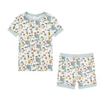 Load image into Gallery viewer, Manatee Viscose Bamboo Short Sleeve Kids Pajama Shorts Set
