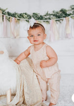 Load image into Gallery viewer, CORA BUBBLE JUMPSUIT - PEACH STARS
