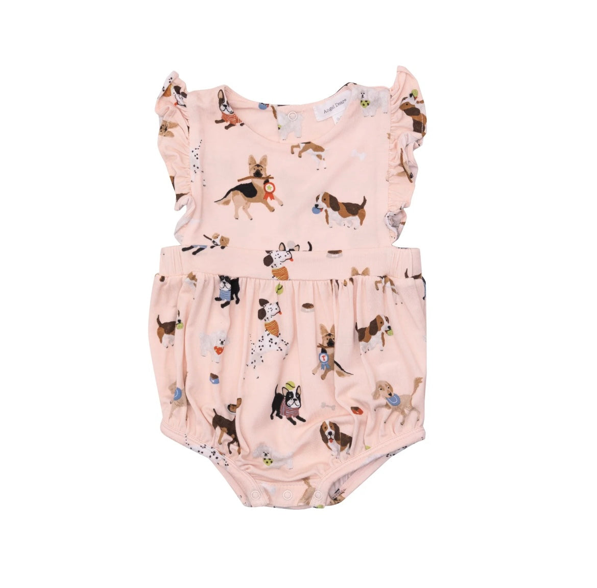 RUFFLE SUNSUIT - DOGGY DAYCARE PINK