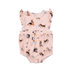 Load image into Gallery viewer, RUFFLE SUNSUIT - DOGGY DAYCARE PINK
