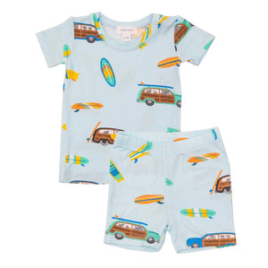 LOUNGEWEAR SHORT SET - WOODY SURF SHARKS