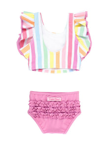 Rainbow Dream Stripe Butterfly Tankini