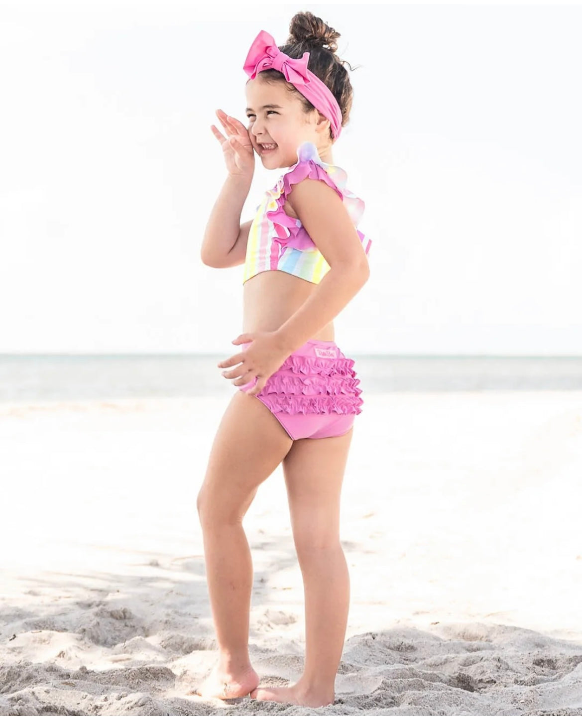 Rainbow Dream Stripe Butterfly Tankini